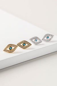 Eye CZ Stud Earrings