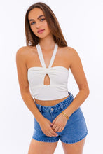 Load image into Gallery viewer, HALTER BANDEAU CROP TOP
