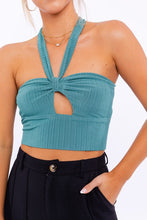 Load image into Gallery viewer, HALTER BANDEAU CROP TOP
