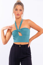 Load image into Gallery viewer, HALTER BANDEAU CROP TOP
