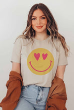 Load image into Gallery viewer, LOVELY SMILEY FACE GRAPHIC TEE
