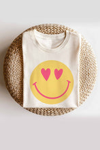 Load image into Gallery viewer, LOVELY SMILEY FACE GRAPHIC TEE
