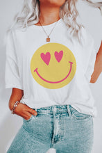 Load image into Gallery viewer, LOVELY SMILEY FACE GRAPHIC TEE
