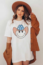 Load image into Gallery viewer, AMERICAN SMILEY COWBOY GRAPHIC TEE
