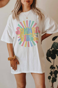 Summer Vibes Oversized Tee