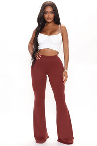 SOLID REGULAR BELL BOTTOM PANTS