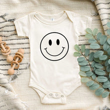 Load image into Gallery viewer, Smiley Face Outline Baby Onesie
