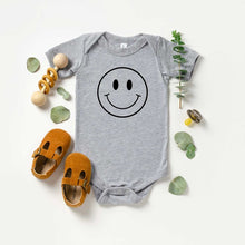 Load image into Gallery viewer, Smiley Face Outline Baby Onesie
