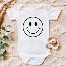 Load image into Gallery viewer, Smiley Face Outline Baby Onesie
