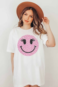 Pink Smiley Tee