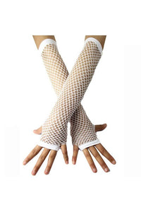 Fishnet Mesh Fingerless Gloves for party