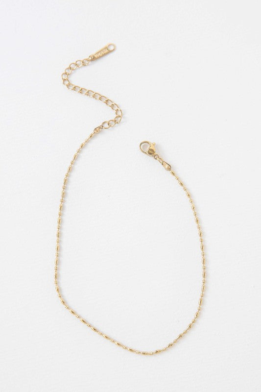 Shay Gold Bead Anklet