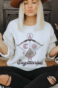 Sagittarius Graphic Curvy Crewneck