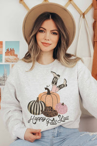 HAPPY FALL Y'ALL GRAPHIC SWEATSHIRT