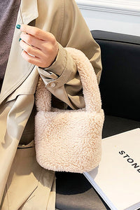 Solid Teddy Mini Bucket Bag