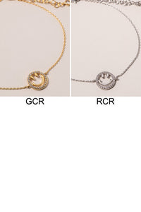 Smile CZ Charm Anklet