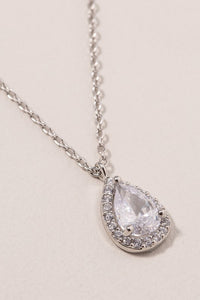 Bridesmaids Tear Drop CZ Necklace