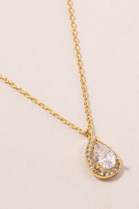 Bridesmaids Tear Drop CZ Necklace