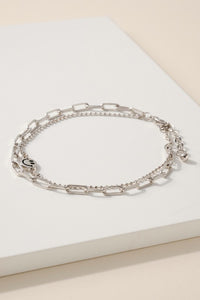 Layered Smile Chain Anklet