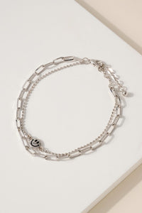 Layered Smile Chain Anklet