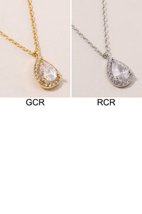 Bridesmaids Tear Drop CZ Necklace