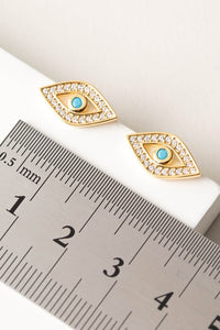 Eye CZ Stud Earrings