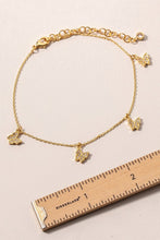 Load image into Gallery viewer, Mini Butterflies CZ Charms Anklet
