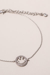 Smile CZ Charm Anklet