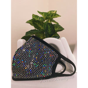 Holographic sequin mask