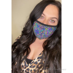 Holographic sequin mask