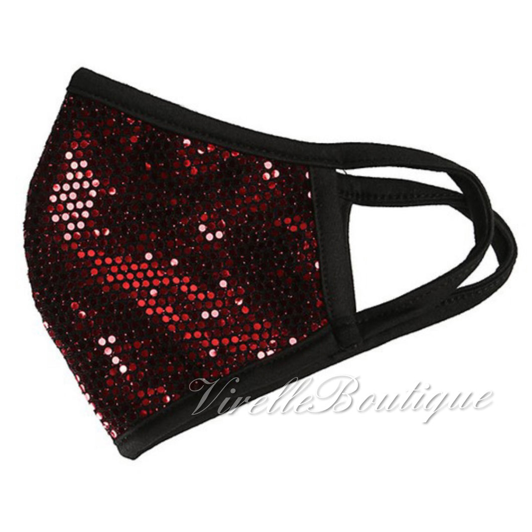 Ruby sequin mask